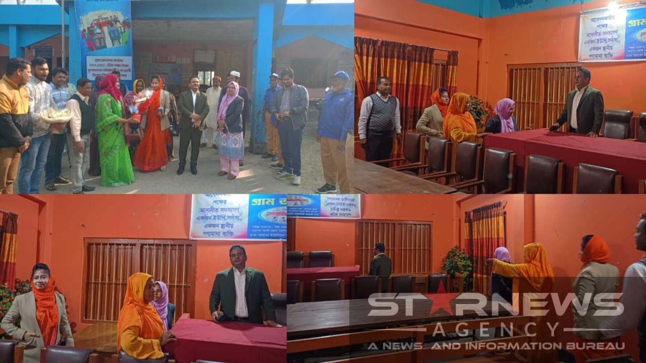 রাজশাহীর দুর্গাপুরের দুই ইউনিয়ন গ্রাম আদালত পরিদর্শন