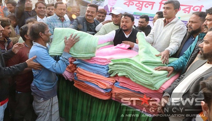 শহীদ জিয়ার জন্মবার্ষিকীতে রাজশাহীতে শীতার্তদের মাঝে কম্বল বিতরণ