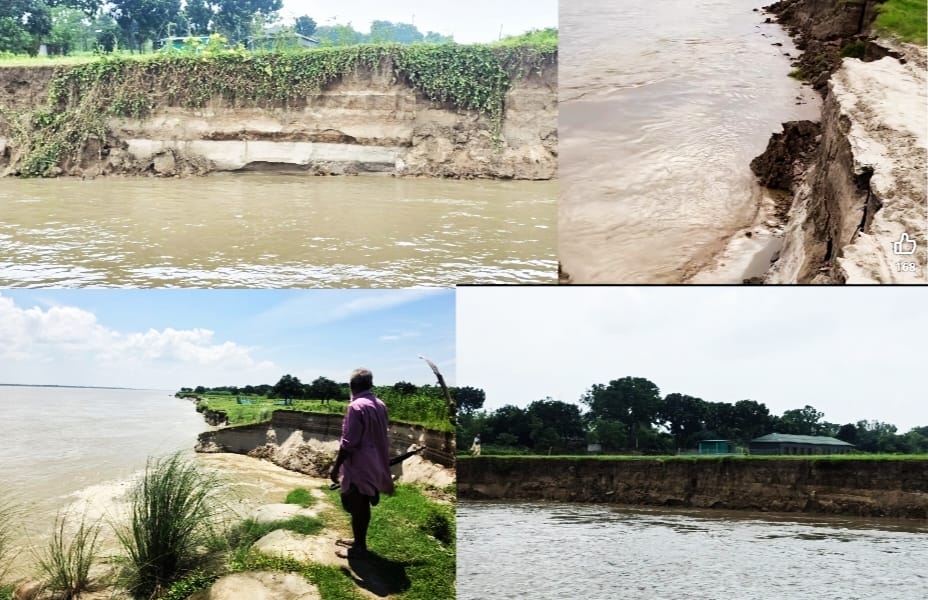 চাঁপাইনবাবগঞ্জে পদ্মার ভয়াল ভাঙন: বিলীন দুই শতাধিক ঘরবাড়ি, স্থায়ী বাঁধ নির্মাণের কাজ শুরু শিগগিরই