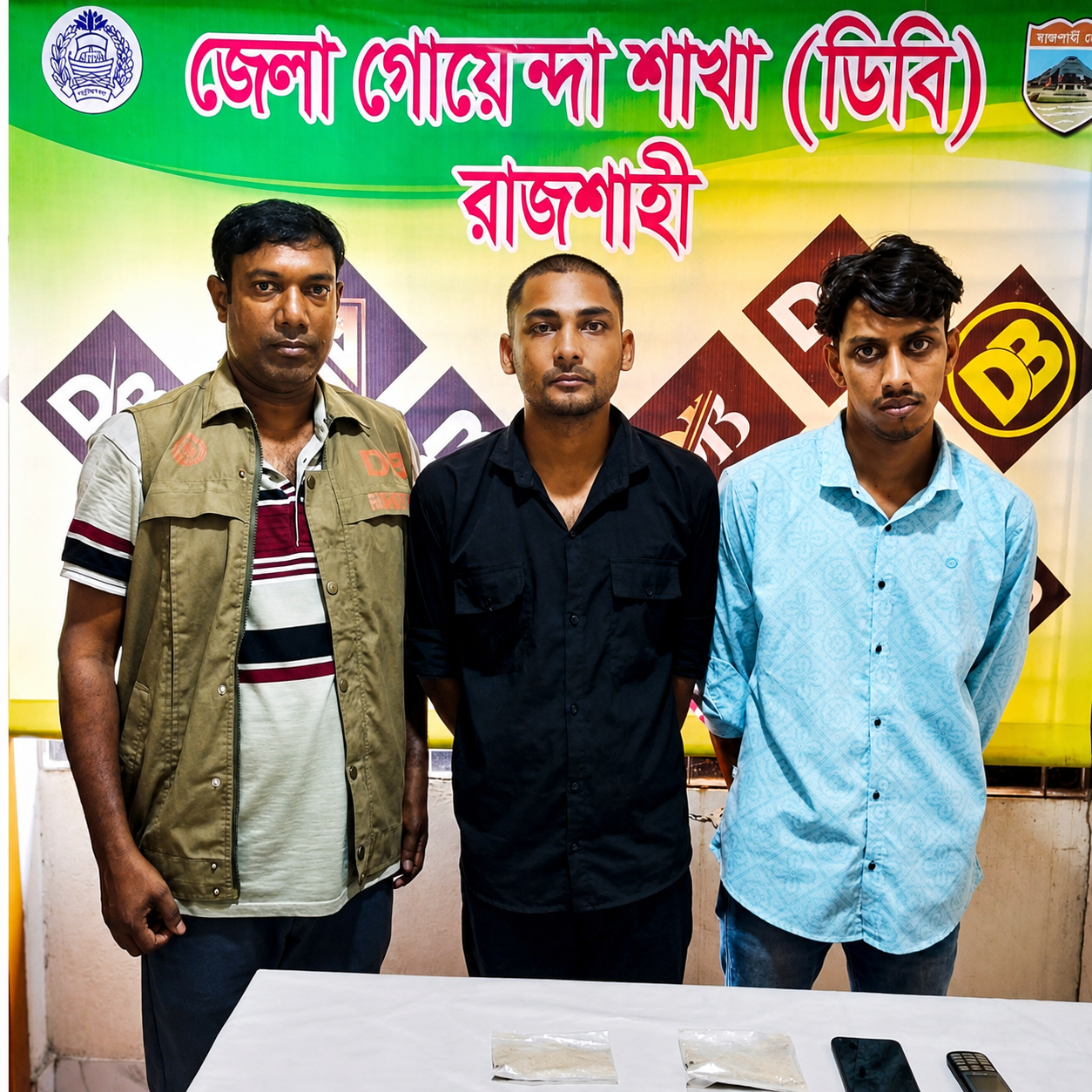 চারঘাটে ৬০ গ্রাম হেরোইনসহ দুই মাদক কারবারি আটক